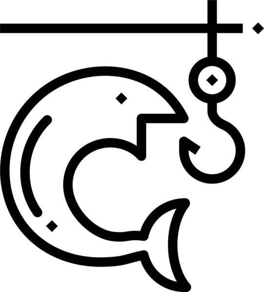 Fischerei Web Symbol Einfache Illustration — Stockvektor