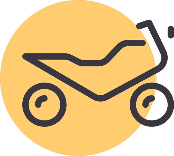 Motocicleta Icono Web Ilustración Simple — Vector de stock