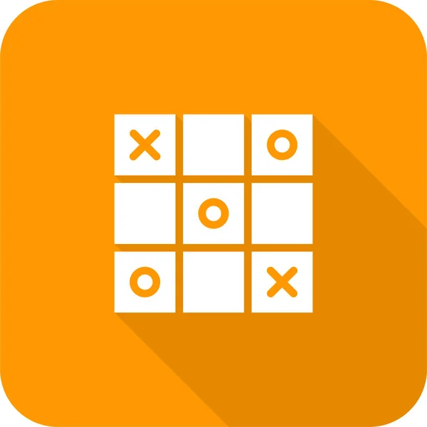 Tic Tac Toe Spiel Web Symbol Einfache Illustration — Stockvektor