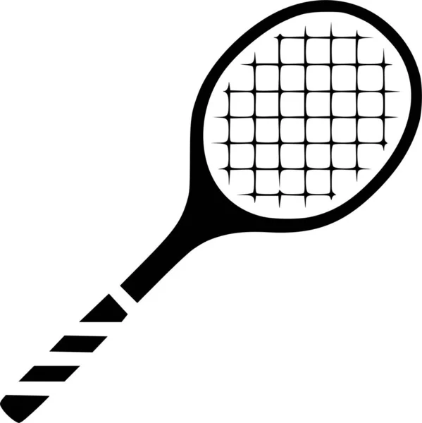 Tenis Raketi Web Simgesi Basit Vektör Illüstrasyonu — Stok Vektör