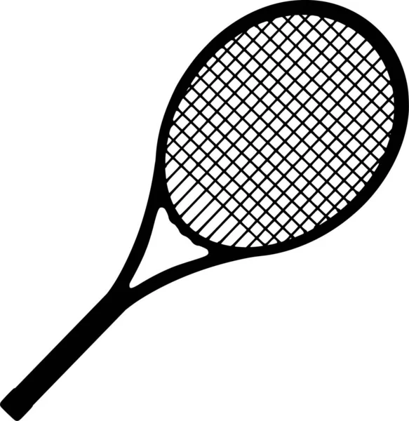 Tenis Raketi Web Simgesi Basit Vektör Illüstrasyonu — Stok Vektör