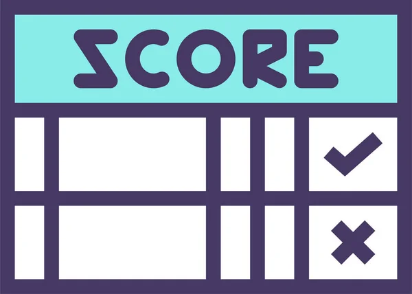 Scoreboard Web Icon Semplice Illustrazione Vettoriale — Vettoriale Stock