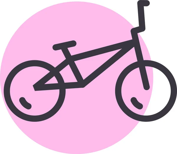 Bicicleta Vector Plano Icono — Vector de stock