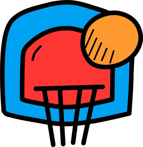 Basquetebol Ícone Web Ilustração Simples —  Vetores de Stock