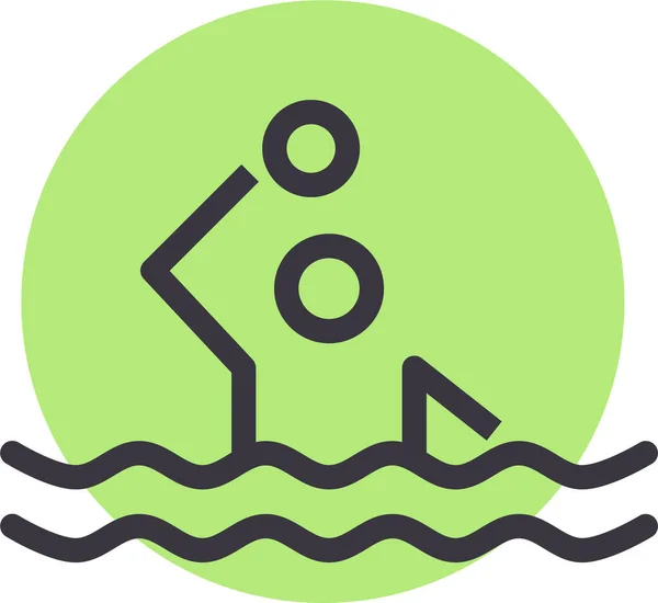 Wasserball Web Symbol Einfache Illustration — Stockvektor