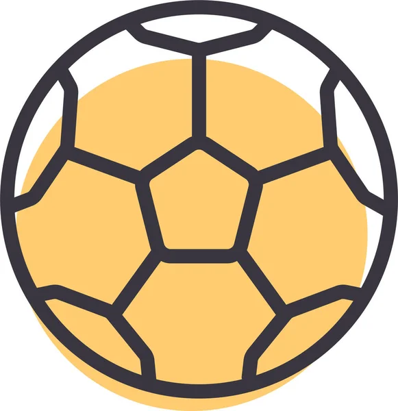 Voetbal Bal Pictogram Vector Illustratie — Stockvector