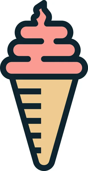 Мороженое Простой Дизайн — стоковый вектор