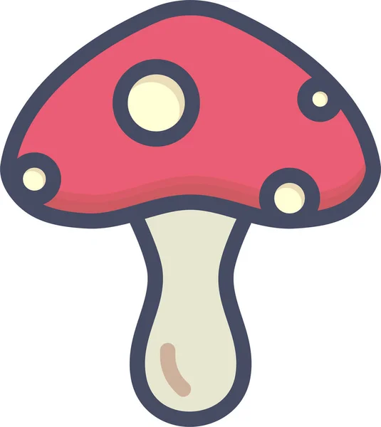 Mushroom Web Icon Simple Illustration — Stock Vector