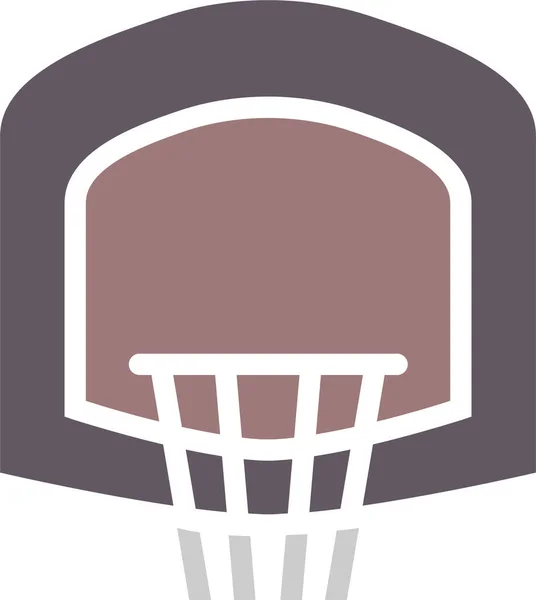 Basquetebol Ícone Web Ilustração Simples — Vetor de Stock