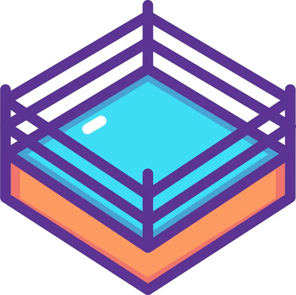 Boks ringi simgesinin vektör illüstrasyonu