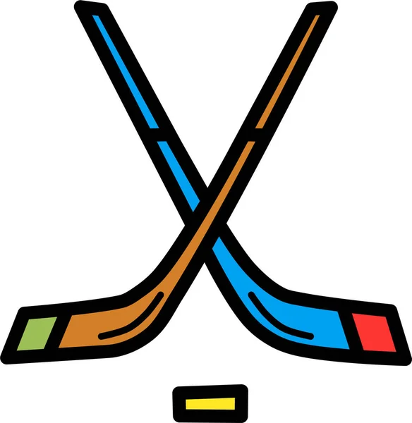 Ice Hockey Web Icon Simple Vector Illustration — Stock Vector