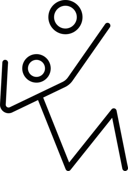 Web Symbol Für Volleyball Einfache Vektor Illustration — Stockvektor