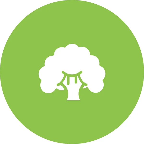 Vektorová Ilustrace Ikony Brokolice — Stockový vektor
