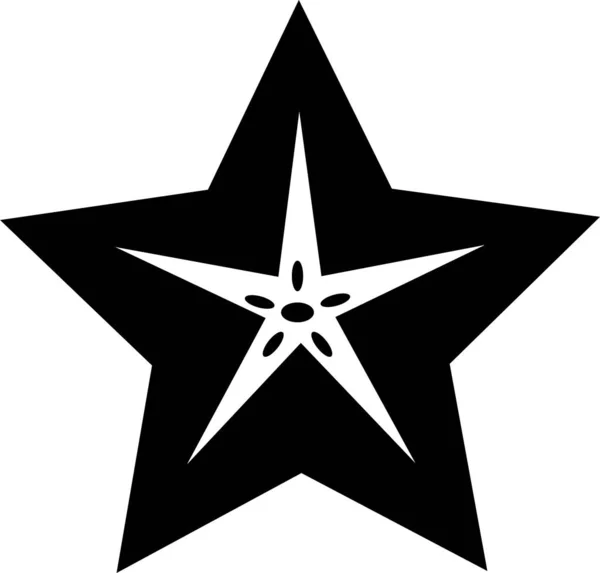 Estrella Icono Web Ilustración Simple — Vector de stock