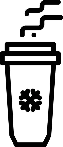Kávu Webová Ikona Jednoduchá Ilustrace — Stockový vektor