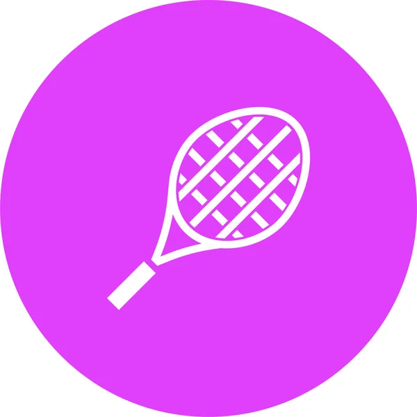 Raqueta Tenis Icono Web Ilustración Vector Simple — Archivo Imágenes Vectoriales