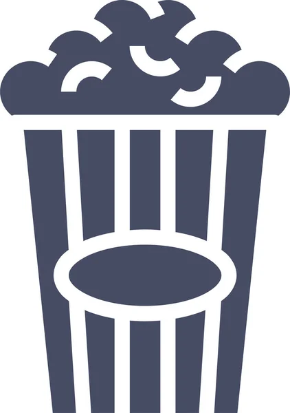 Popcorn Web Symbol Einfache Illustration — Stockvektor