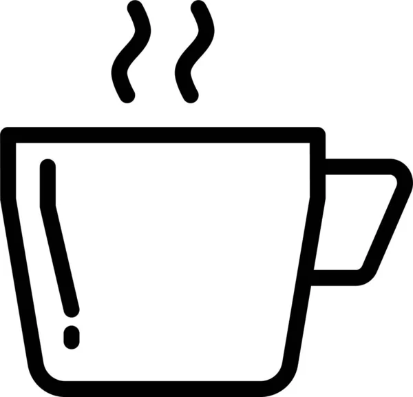 Καφέ Web Εικονίδιο Απλή Απεικόνιση — Διανυσματικό Αρχείο