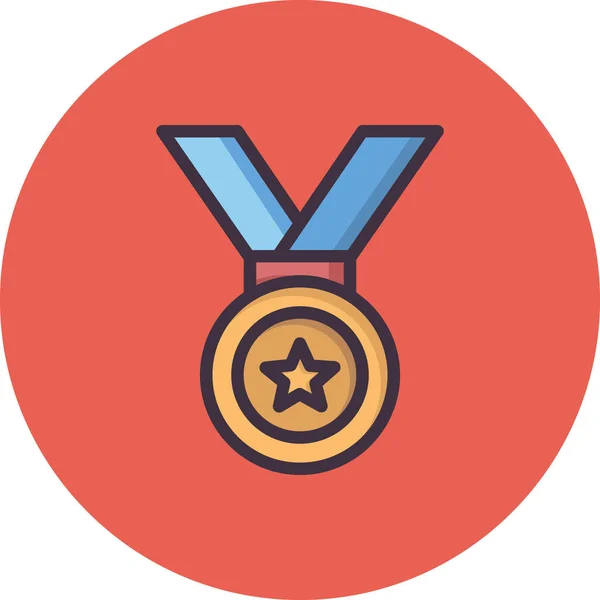 Medalha Ícone Web Ilustração Simples —  Vetores de Stock