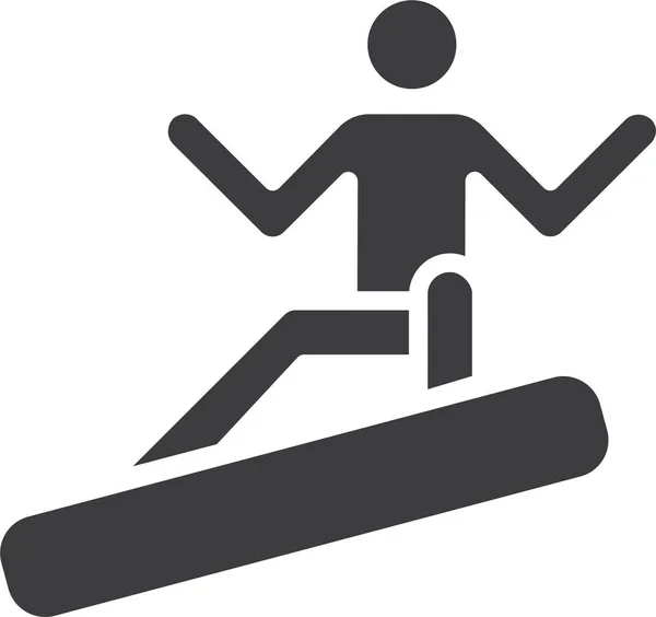 Snowboard Web Ikone Einfache Illustration — Stockvektor