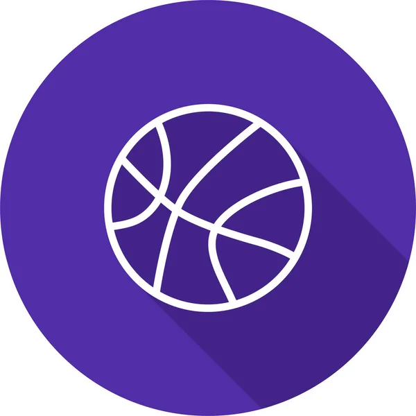 Icône Ballon Basket Illustration Vectorielle — Image vectorielle