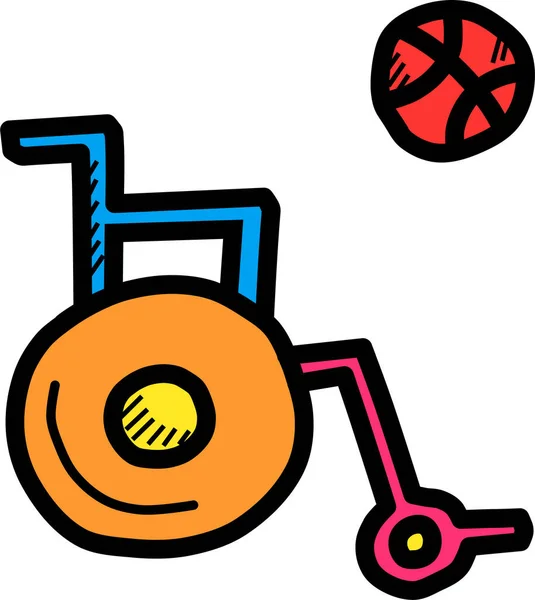 Jeux Paralympiques Icône Web Illustration Simple — Image vectorielle