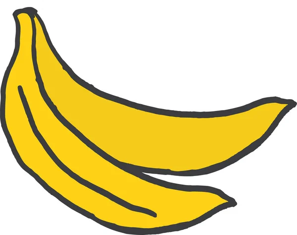 Banana Icono Web Ilustración Simple — Archivo Imágenes Vectoriales