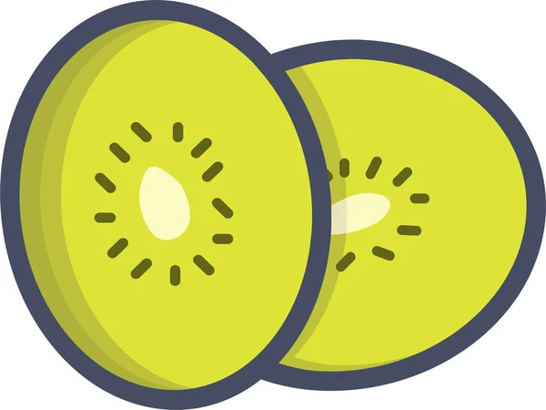 Een Kiwi Web Icoon Eenvoudige Illustratie — Stockvector