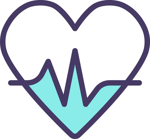 Καρδιακή Δραστηριότητα Web Εικονίδιο Απλή Απεικόνιση — Διανυσματικό Αρχείο
