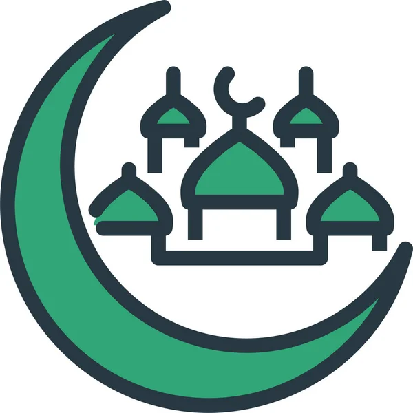 Mosque Web Icon Simple Design — Stock Vector