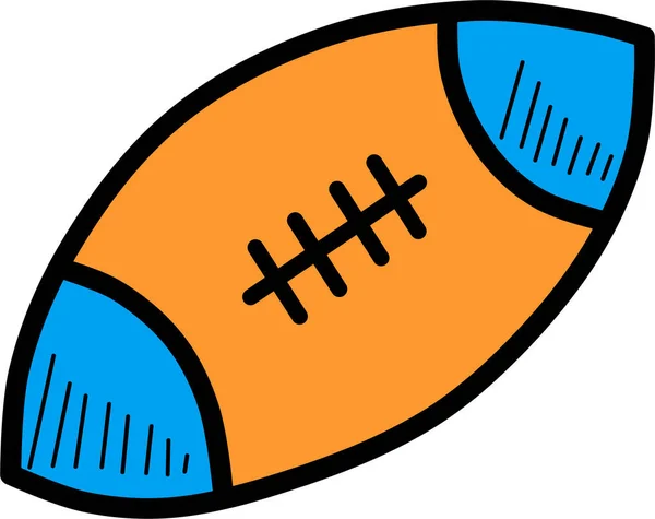 Rugby Ball Einfache Illustration — Stockvektor