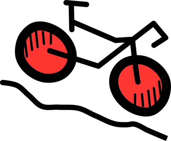 Icono Bicicleta Ilustración Simple Del Icono Del Vector Bicicleta Para — Vector de stock