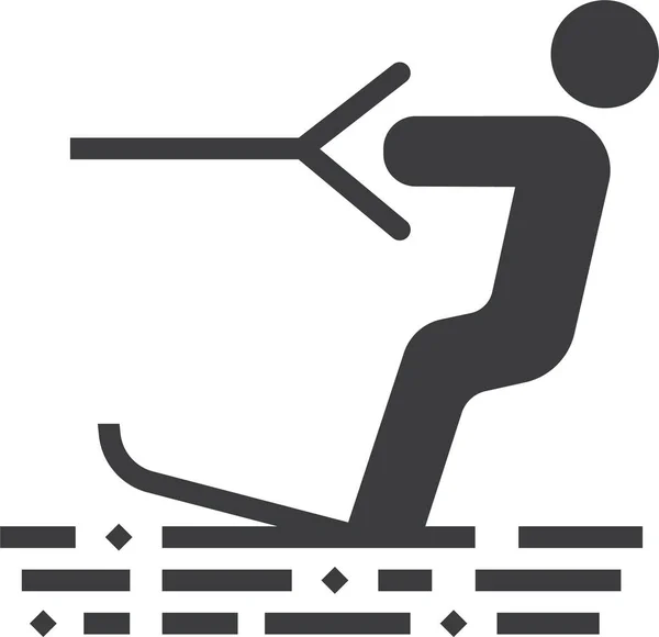 Surfer Icône Web Illustration Simple — Image vectorielle