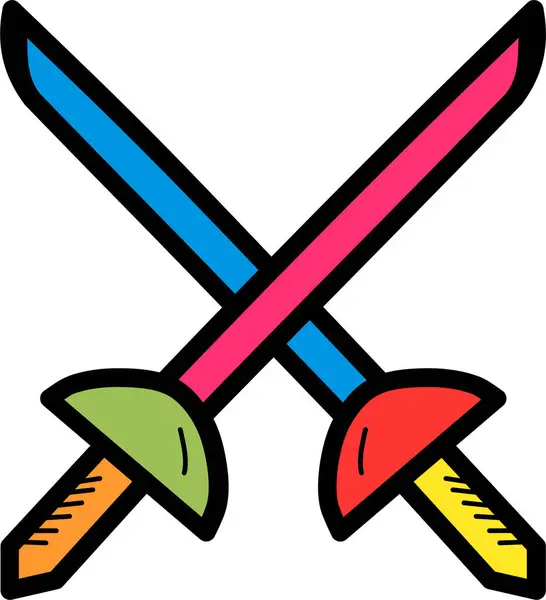 Swords Web Icon Simple Illustration — Stock Vector