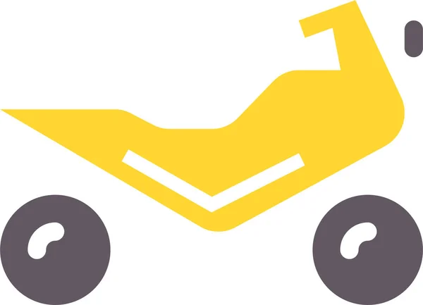 Motocicleta Icono Web Ilustración Simple — Vector de stock