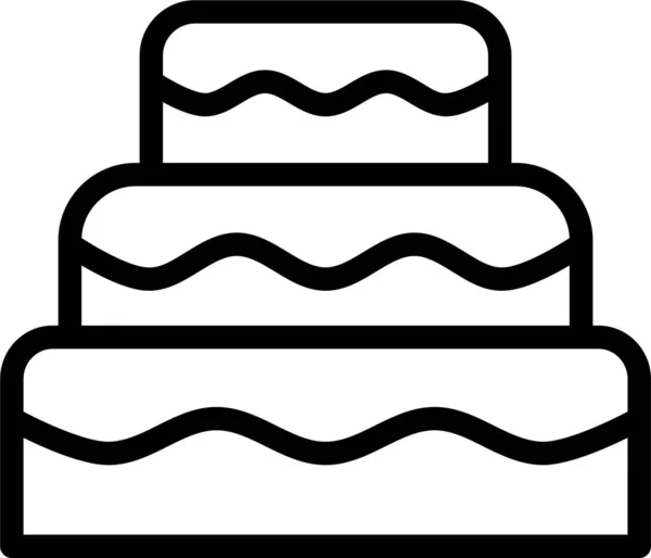 ケーキだ Webアイコンシンプルなイラスト — ストックベクタ