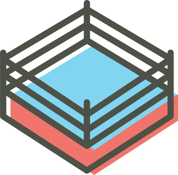 Boks ringi simgesinin vektör illüstrasyonu