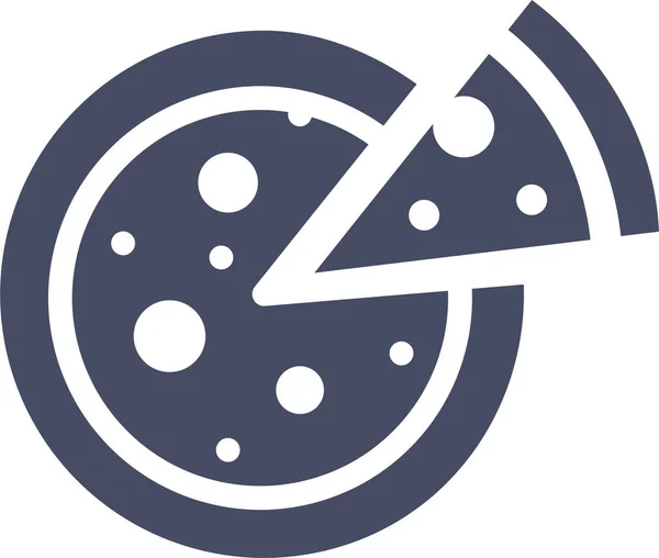 Pizza Icono Web Diseño Simple — Archivo Imágenes Vectoriales