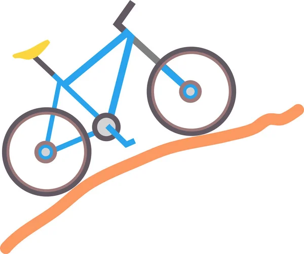 Icona Della Bicicletta Semplice Illustrazione Dell Icona Vettoriale Bici Web — Vettoriale Stock