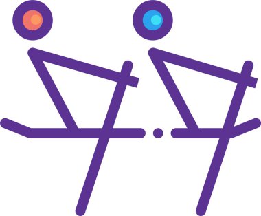 kürek çeken ağ simgesi basit illüstrasyon