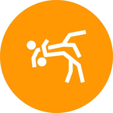 Güreş ağı simgesi, basit tasarım