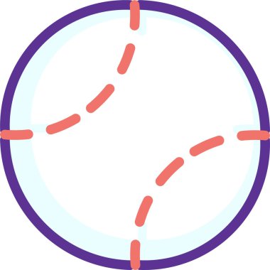 beysbol web simgesi basit illüstrasyon