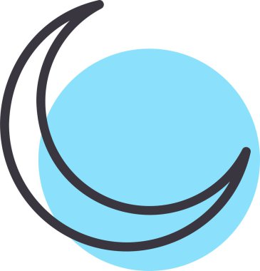 hilal ay vektör çizgisi sanatı.