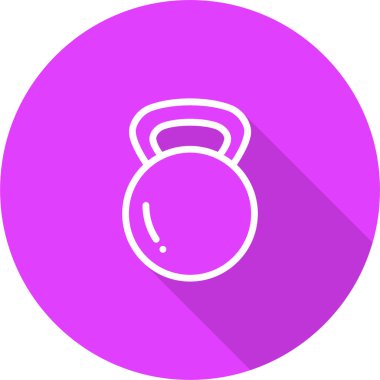 kettlebell. Web simgesi basit illüstrasyon 
