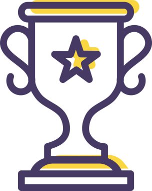 Kupa. Web simgesi basit illüstrasyon