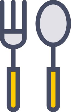 Çatal. Web simgesi basit illüstrasyon