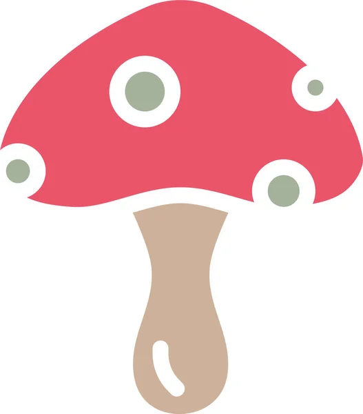 Pilz Web Symbol Einfache Illustration — Stockvektor