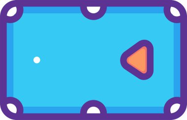Bilardo. Web simgesi basit illüstrasyon