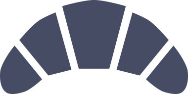 Kruvasan ikonu. Fırın sembolü. vektör illüstrasyonu 