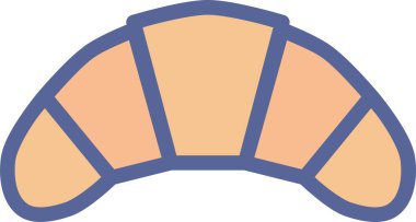 Kruvasan ikonu. Fırın sembolü. vektör illüstrasyonu 